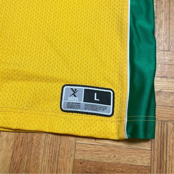 Vintage High School Football Jersey Men’s Large Eagles #9 Yellow Green Game-Worn - Picture 2 of 11